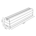 Uchwyt / podstawa mocowanie do klimatyzatora / pompy ciepła Maclean, długość ramienia 450mm, PVC, kpl 2szt, do 100kg, MC-863