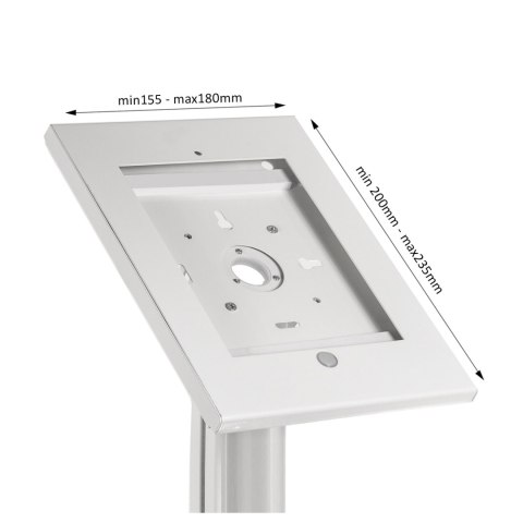 Stojak reklamowy do tabletu Maclean, podłog. z blokadą, 9.7?/10.2? iPad, 10.5? iPad Air/iPad Pro, 10.1" Samsung Galaxy Tab A (2