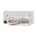 Gniazdo meblowe 2x2P+Z, schuko, biało-srebrne