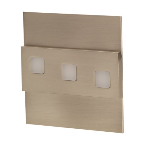 LEPUS LED 1,2W, oprawa schodowa natynkowa, 12V DC, 100lm, 3000K, satyna