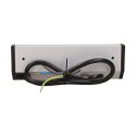 Gniazdo meblowe 3x2P+Z, schuko, czarno-srebrne
