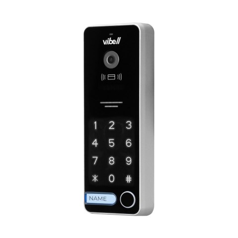 Zestaw wideodomofonowy, bezsłuchawkowy, kolor, LCD 7", menu OSD, sterowanie bramą, z szyfratorem i RFID, czarny, ALCOR