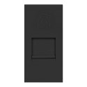NOEN RJ11, gniazdo modułowe 22,5x45mm telefoniczne RJ11, czarne