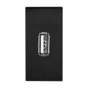 NOEN USB data, gniazdo modułowe 22,5x45mm USB data 2.0, piny, czarne