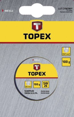 Lut cynowy 60% Sn, drut 0.7 mm, 100 g