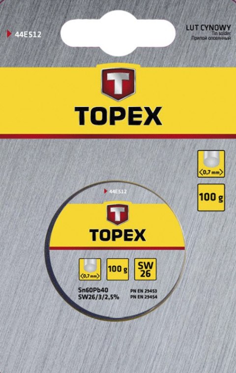Lut cynowy 60% Sn, drut 0.7 mm, 100 g