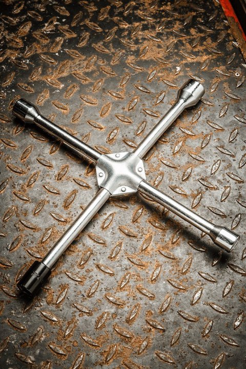 Klucz do kół krzyżakowy, wzmacniany, 17 x 19 x 22 x 1/2" mm
