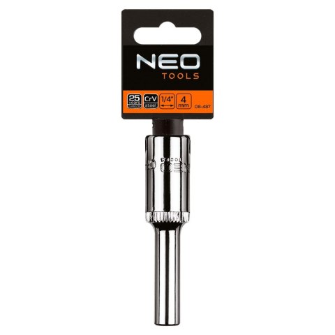 Nasadka sześciokątna długa 1/4", 8 mm