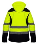 Kurtka robocza ostrzegawcza softshell z kapturem, żółta, rozmiar M