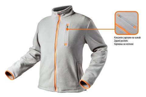 Bluza polarowa, szara, rozmiar XL