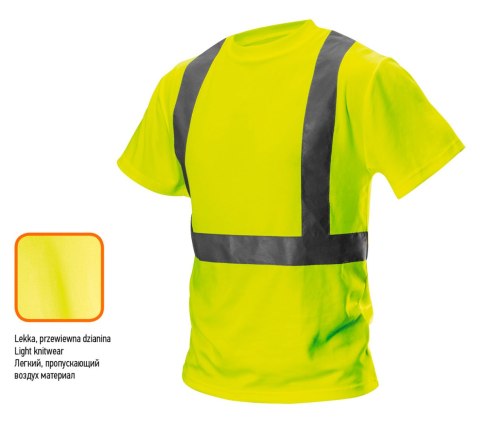 T-shirt ostrzegawczy, żółty, rozmiar M