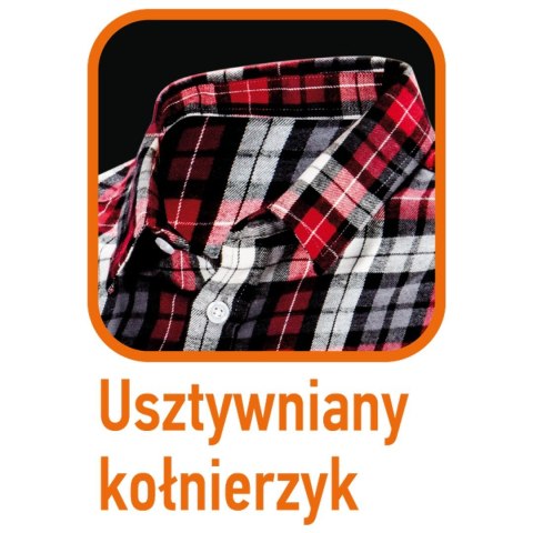 Koszula flanelowa krata czerwono-czarno-biała, rozmiar M