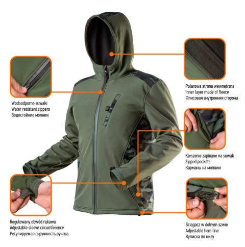 Kurtka softshell CAMO, rozmiar XL