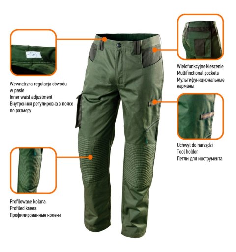Spodnie robocze CAMO olive, rozmiar S