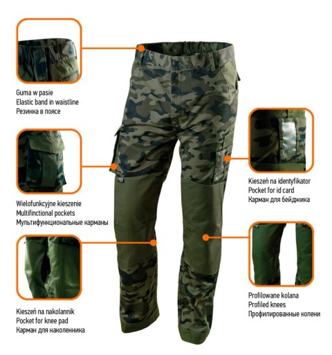 Spodnie robocze CAMO, rozmiar M