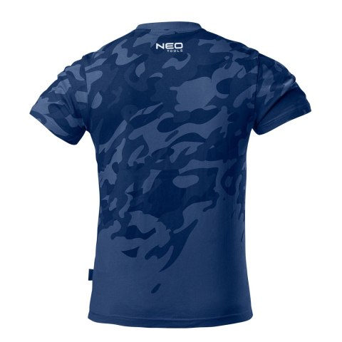 T-shirt roboczy Camo Navy, rozmiar M
