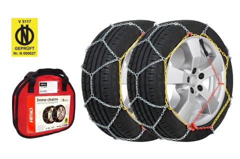 Łańcuchy śniegowe ö-norm 9mm + bag kns-80 amio-02317