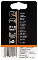 Bity udarowe S2, 50 mm, T25, 5 szt.