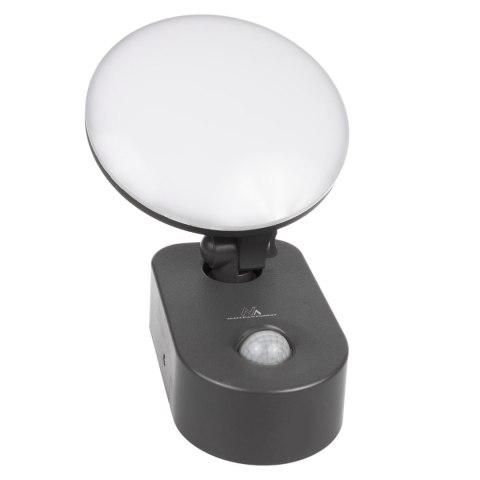 Lampa LED z czujnikiem PIR Maclean, ścienna, z czujnikiem PIR, PC+ALU, 15W, 1100lm, IP65, Neutral White 4000K, szara, MCE367