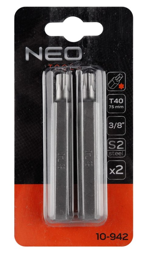 Końcówka Torx T40 x 75 mm, S2, 2 szt.