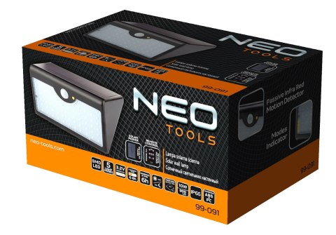 Lampa solarna ścienna + pilot SMD LED 900 lm