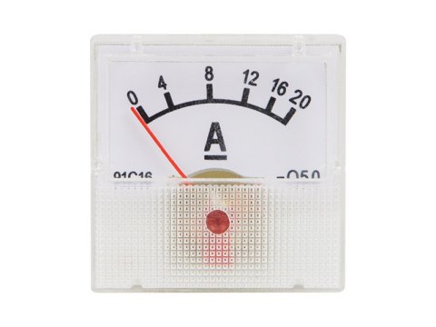 51-520# Miernik analogowy amperomierz kwadrat mini 20a + bocznik`