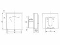 51-520# Miernik analogowy amperomierz kwadrat mini 20a + bocznik`