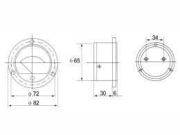 51-125# Miernik analogowy voltomierz okrągły 25v