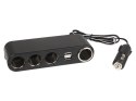 96-875# Rozgałęźnik zapalniczki samochodowej 1xwtyk/4xgniazdo+usb cs-42 kabel"
