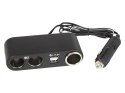 96-876# Rozgałęźnik zapalniczki samochodowej 1xwtyk/3xgniazdo+usb cs-33 kabel"