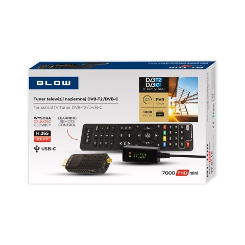 77-044# Dekoder tuner dvb-t2 blow 7000fhd mini