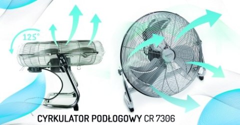 CR 7306 Cyrkulator podłogowy 45 cm, wentylator podłogowy 18?, 3 prędkości, regulacja kąta 125°