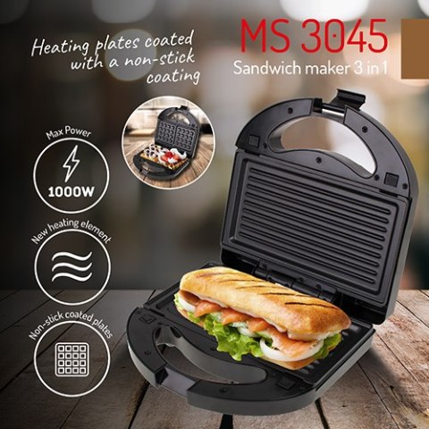 MS 3045 Opiekacz do kanapek 3 w 1