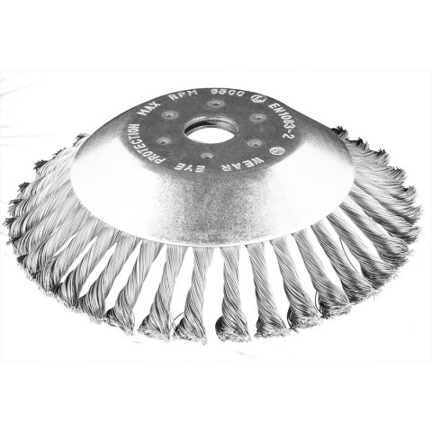 Szczotka druciana do kosy spalinowej 200 x 25.4 mm, twarda, druty splątane