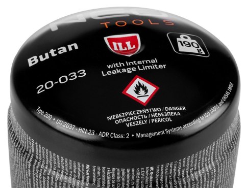 Nabój z gazem butan 190g, nabijany