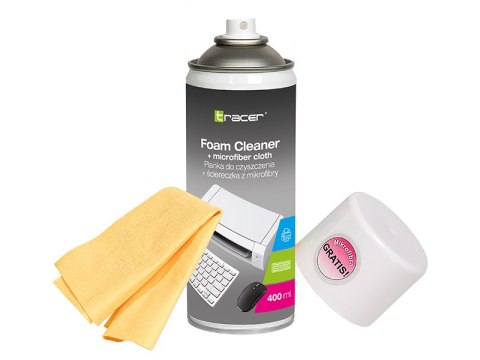 Pianka czyszcząca TRACER Plastic 400 ml + microfibre