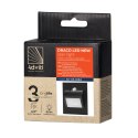 DRACO LED NEW 1,5W, oprawa schodowa podtynkowa, 12VDC, 30lm, 3000K, czarny, czujnik ruchu i zmierzchu
