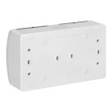 Gniazdo podwójne 2x2P+Z Schuko AQUATIC, IP44, białe dymione
