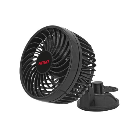 Wiatrak samochodowy wentylator z przyssawką 12v amio-03001