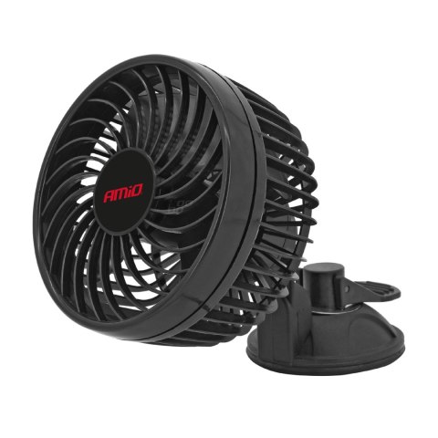 Wiatrak samochodowy wentylator z przyssawką 12v amio-03003