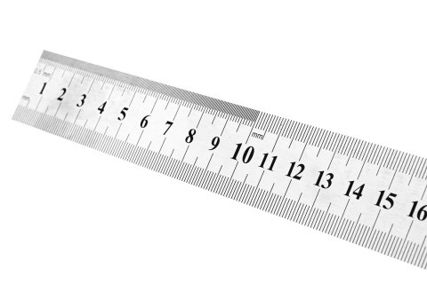 Przymiar liniowy 50 cm, stal nierdzewna