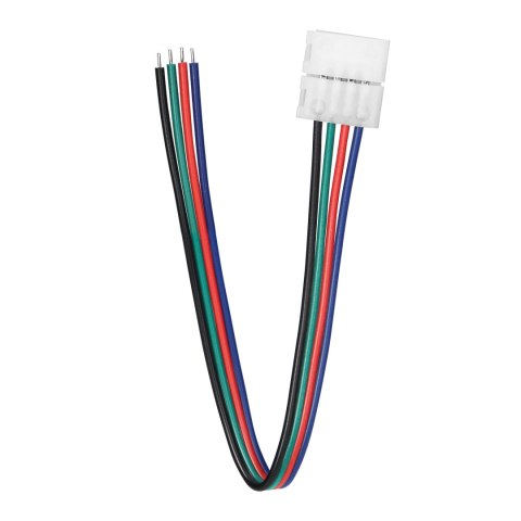 Złączka LED RGB 10mm, jednostronna, z przewodem