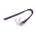 Złączka LED RGB 10mm, jednostronna, z przewodem