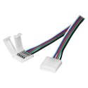 Złączka LED RGBW 12mm, dwustronna, z przewodem