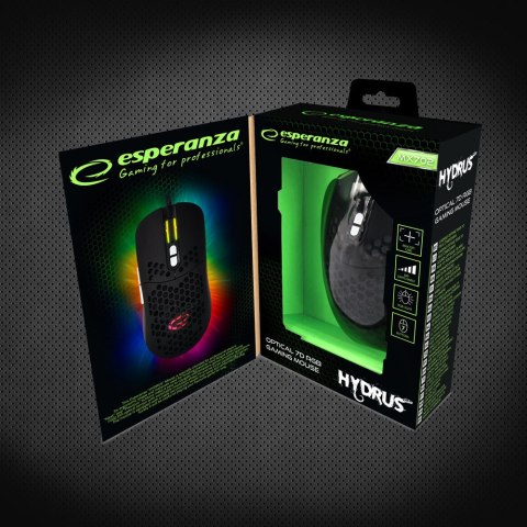 EGM702 Esperanza mysz przewod. gaming led rgb 7d opt. usb hydrus