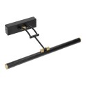 RICO LED 7W, lampa nad lustro, 770lm, 4000K, IP44, dł. 40 cm, czarna