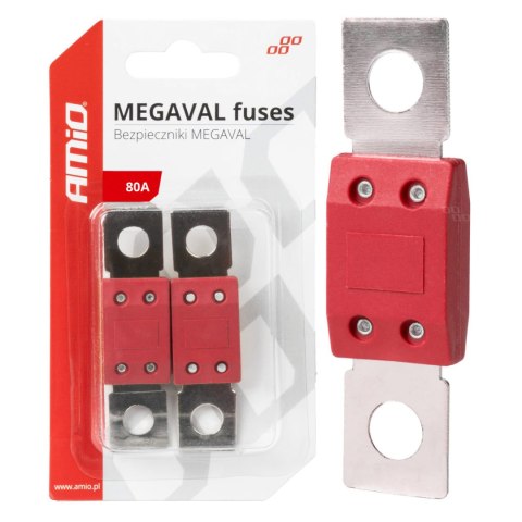 Bezpieczniki samochodowe megaval mta 2 szt. 80a amio-03462