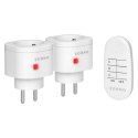 Zestaw bezprzewodowych mini gniazd sterowanych pilotem 2+1