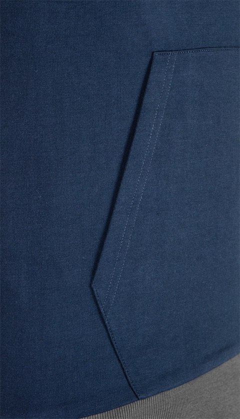 Bluza rozpinana z kapturem COMFORT, granatowa, rozmiar XXL