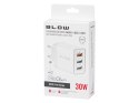76-027# Ładowarka sieciowa gniazdousbx2 + usb qc 30w